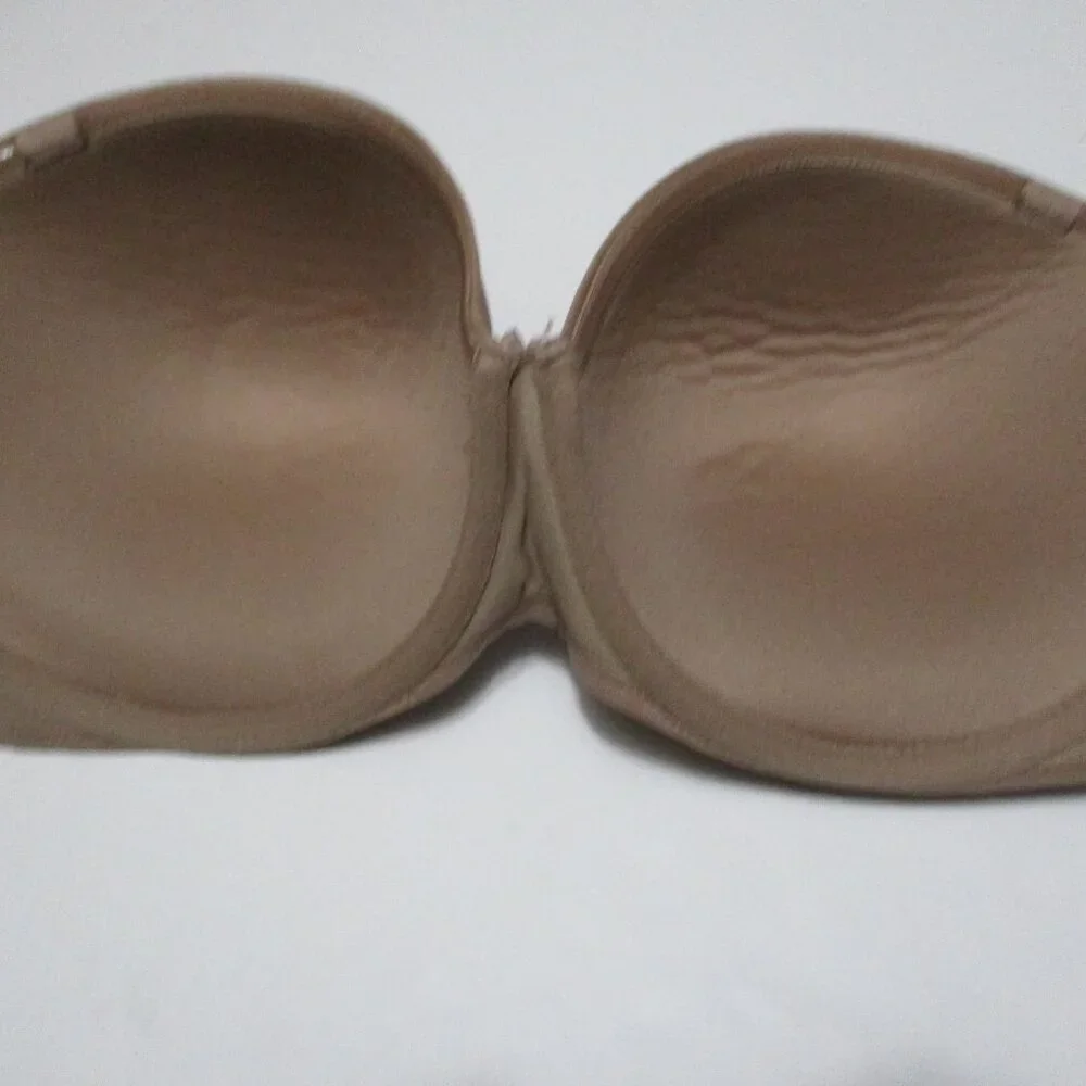 Torrid 44DD Tan Seamless Boost Padded Underwire Strapless Lace Bra #1094